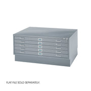 Base Clsd Stl Flat File Sm Gry