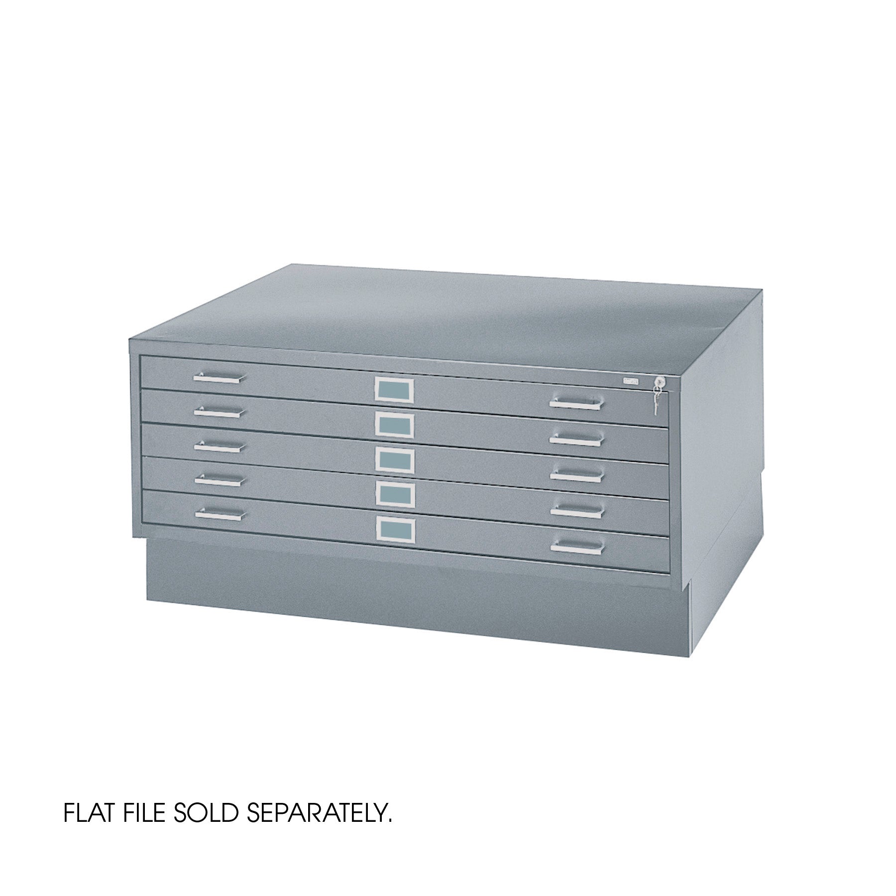 Base Clsd Stl Flat File Sm Gry