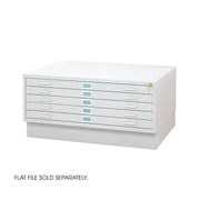 Base Clsd Stl Flat File Sm Wht