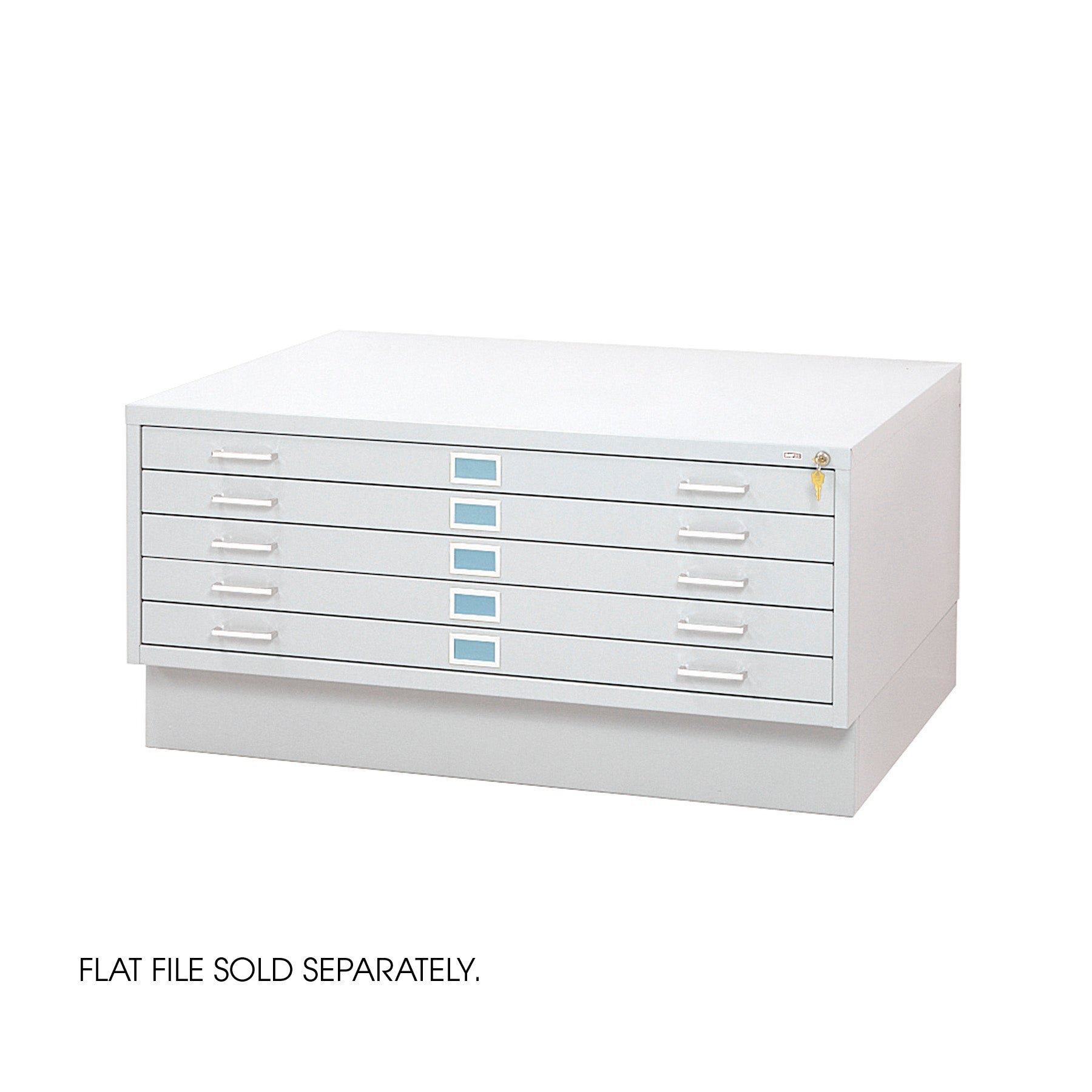 Base Clsd Stl Flat File Sm Wht