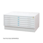Base Clsd Stl Flat File Medwht