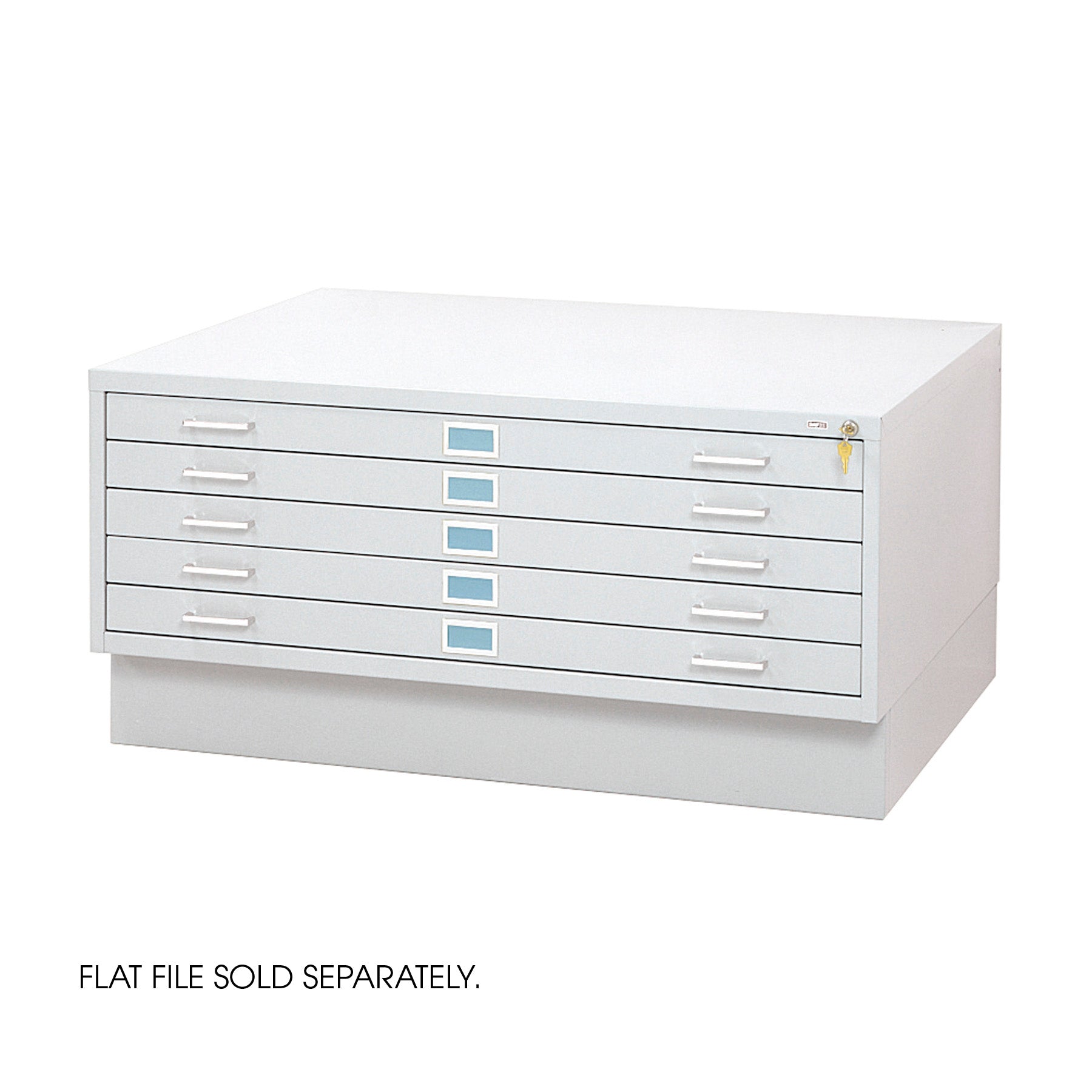 Base Clsd Stl Flat File Medwht