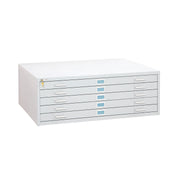 Flat File Stl 5 Drwr Lg Wht