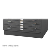 Base Clsd Stl Flat File Lg Blk