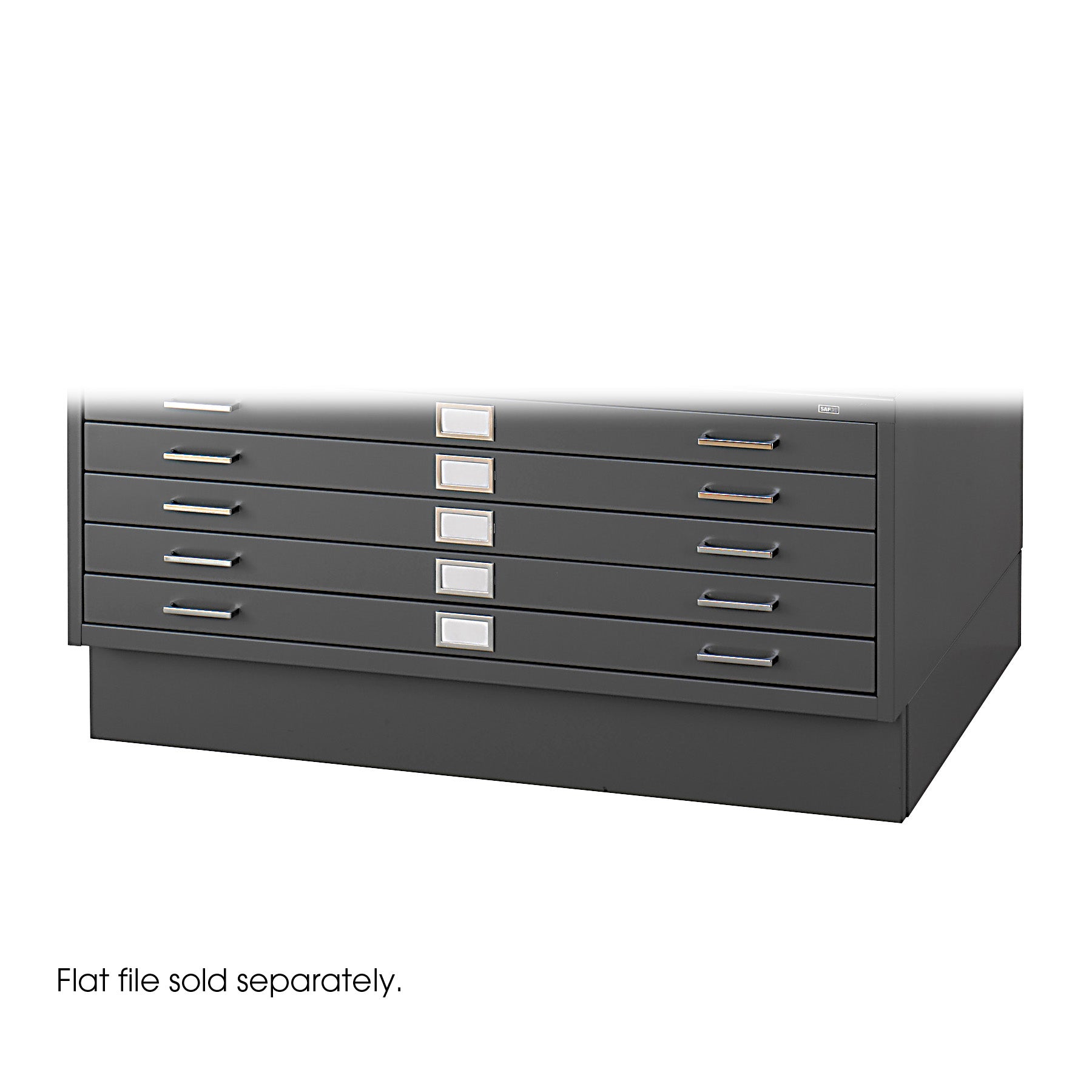 Base Clsd Stl Flat File Lg Blk