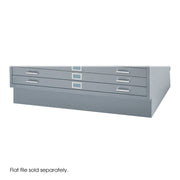 Base Clsd Stl Flat File Lg Gry