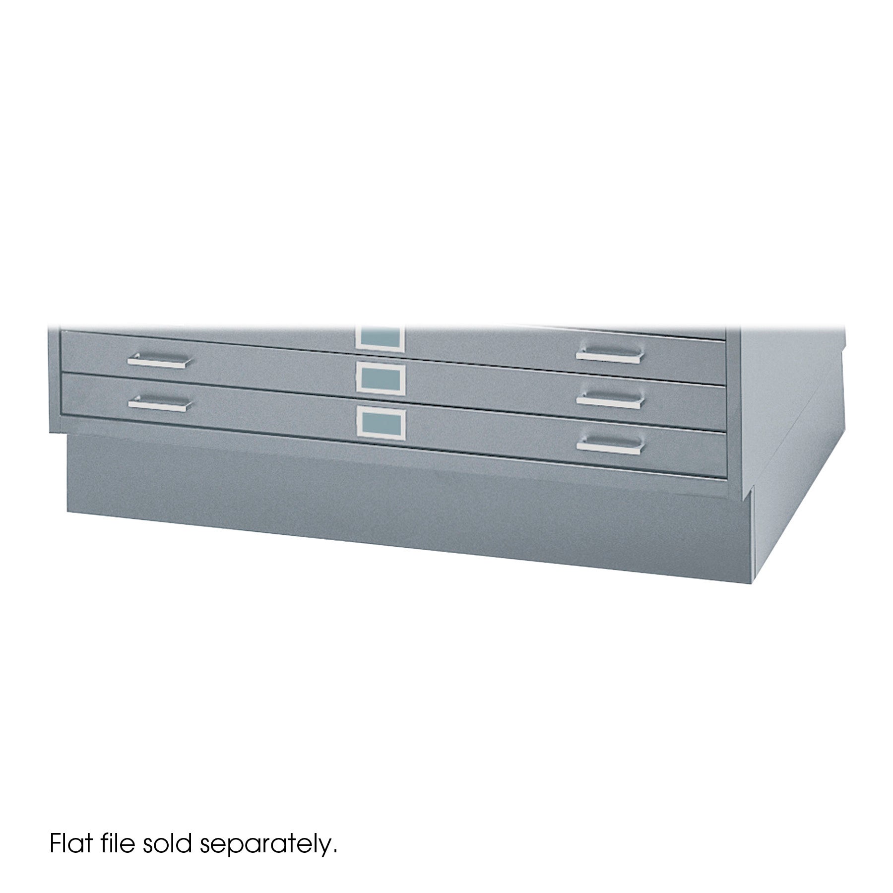 Base Clsd Stl Flat File Lg Gry
