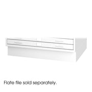 Base Clsd Stl Flat File Lg Wht