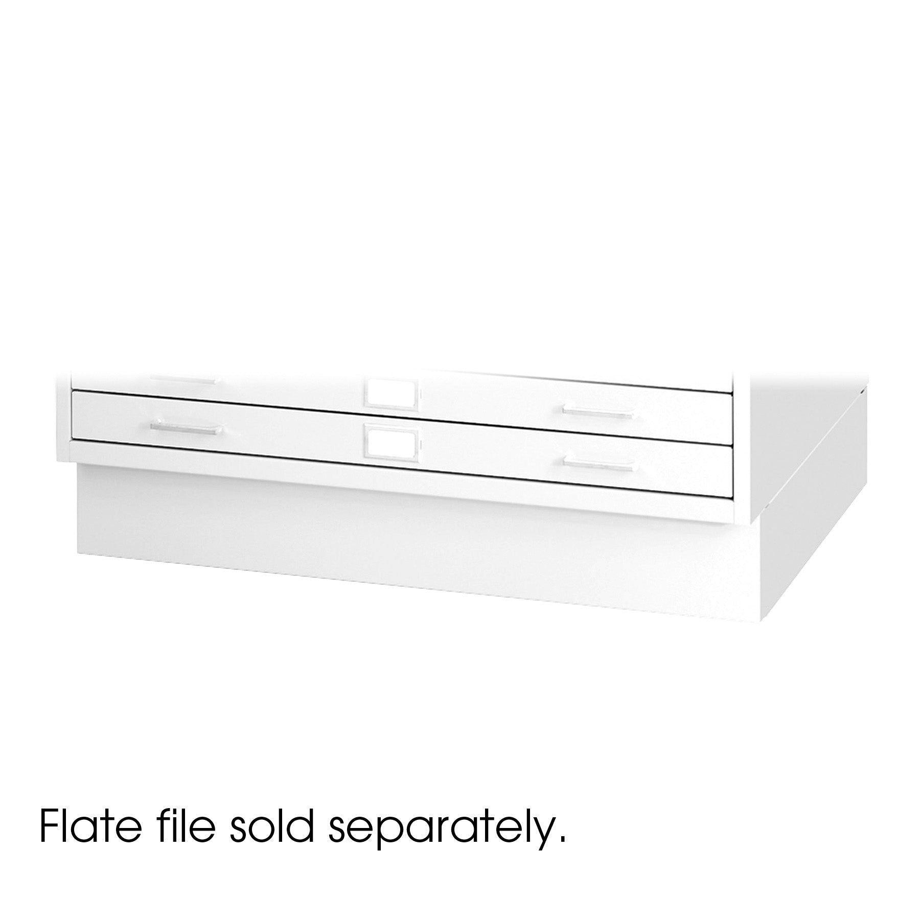 Base Clsd Stl Flat File Lg Wht