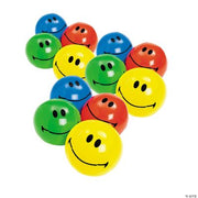 Inflate Smile Face Beach Balls - 12 Pieces