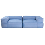 Baya Outdoor Modular Loveseat - Luxurious Soft Seating for Poolside or Hospitality, Ocean Blue