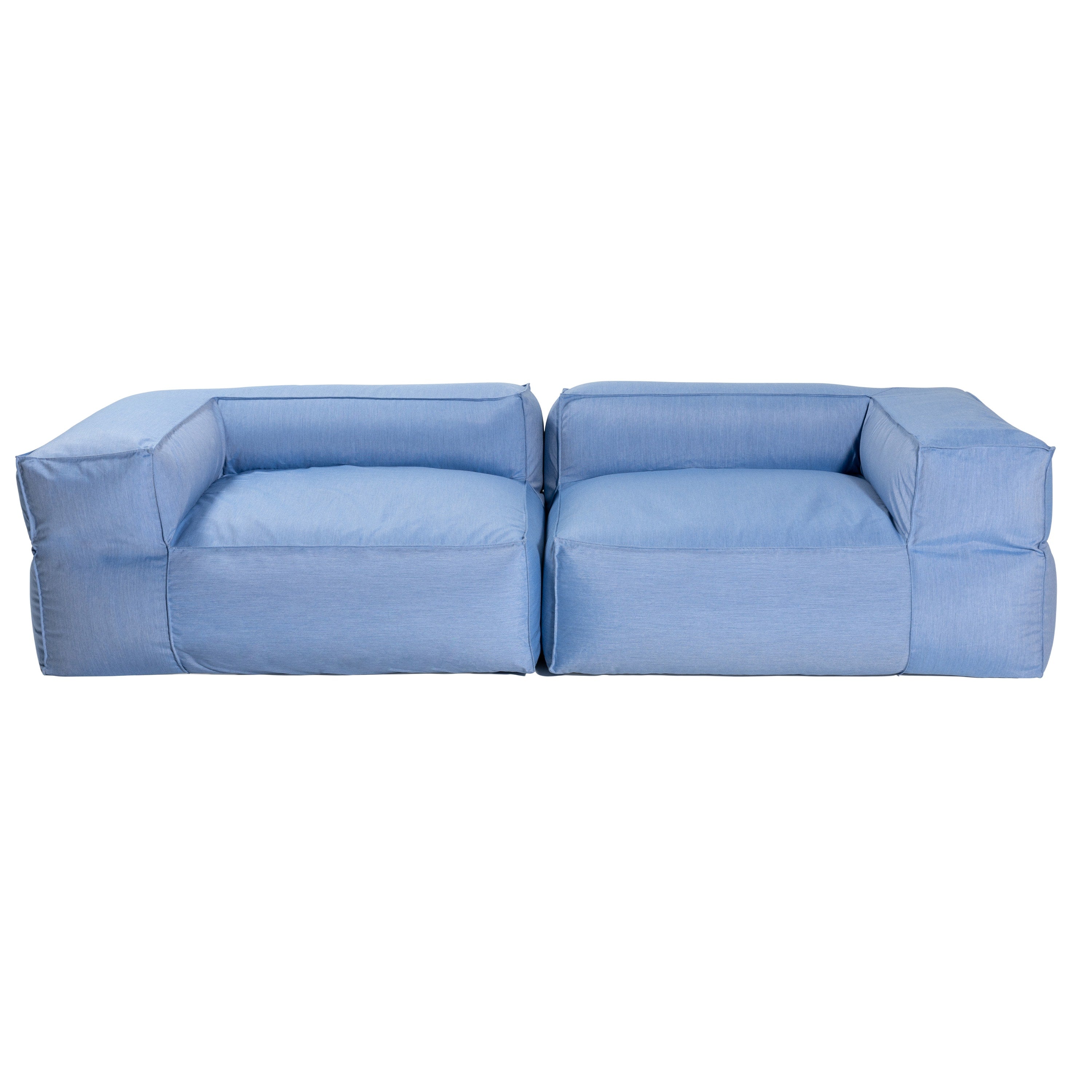 Baya Outdoor Modular Loveseat - Luxurious Soft Seating for Poolside or Hospitality, Ocean Blue