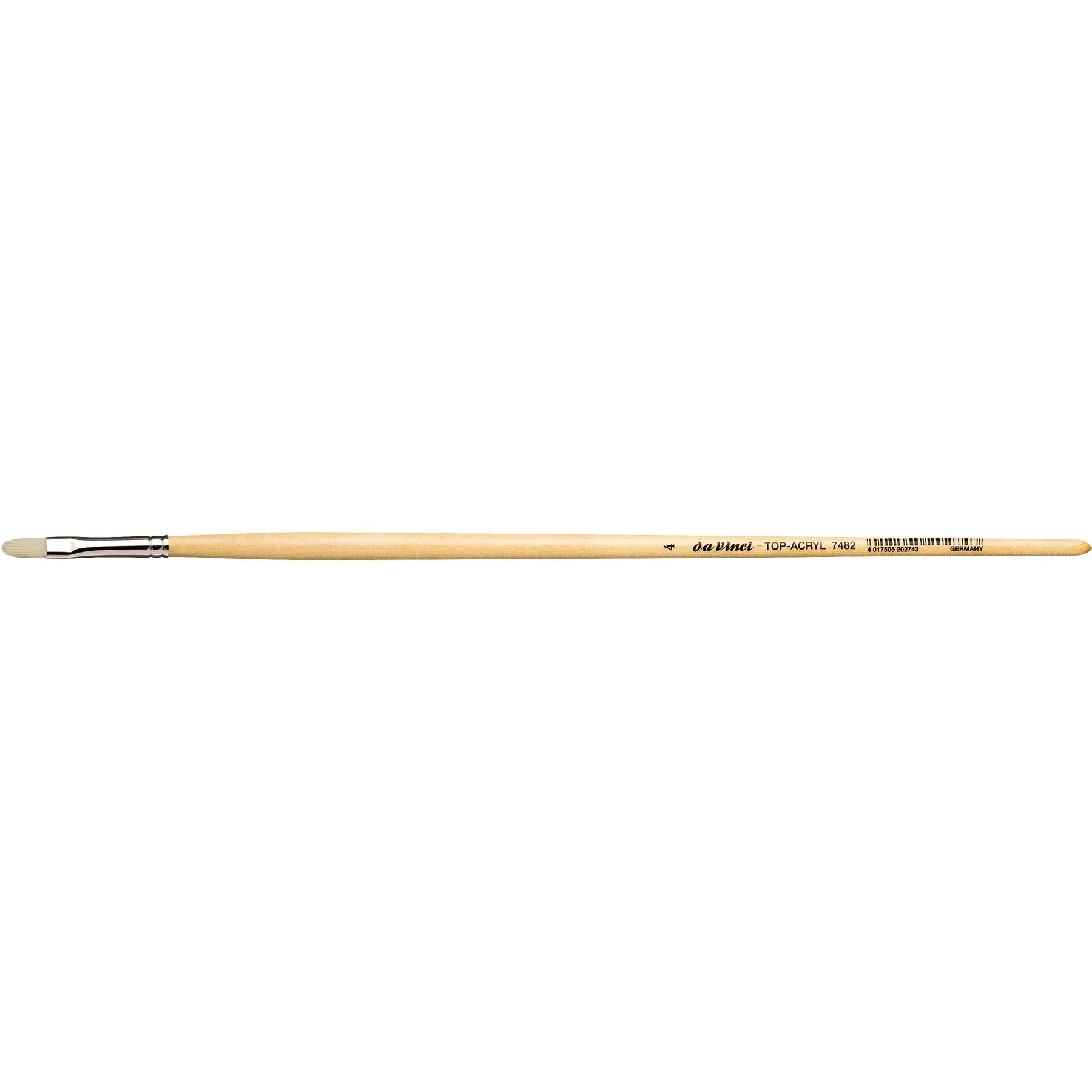 TOP-ACRYL White Brush, Synthetic, Acrylic & Oil, Filbert, Series 7482, Size 4