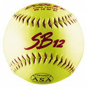 USASB Slowpitch Balls - .44 COR / 375 lb SB12T | .44 COR 375 lbs. | 12" Cork | Synthetic - Pack of 12