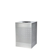40 Gallon Stainless Steel Square Perforated Decorative Waste Receptacle