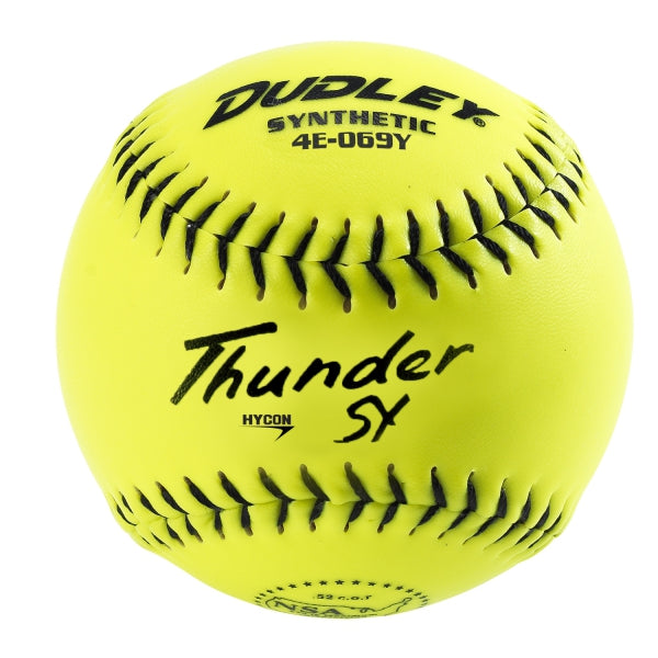 NSA Slowpitch Balls  - HYCON Thunder SY HyCon |.52 COR 300 lbs. | 12" | Synthetic - Pack of 12