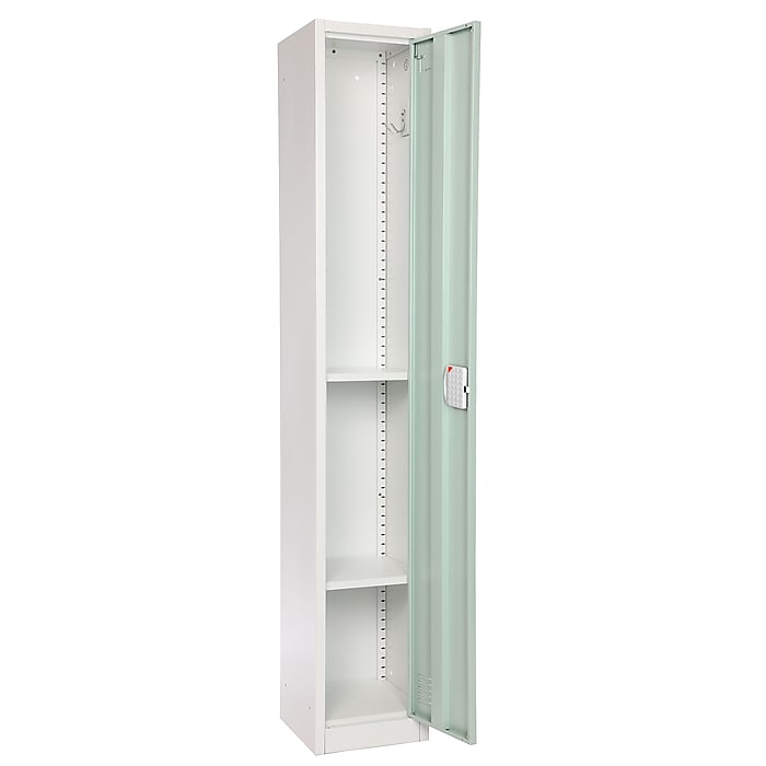 72" H x 12" W  Single Tier Steel Storage Locker with Digital Lock, Misty Green