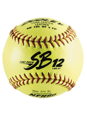 NFHS Fastpitch Balls NFHS SB12 | .47 COR 375 lbs. | 12" Cork | Leather - Pack of 12