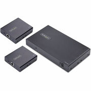 StarTech.com 4-Port HDMI Extender and Splitter Over CAT6 4K 60Hz up to 230ft (70m) 1x4 HDMI Over Ethernet Distribution Kit with IR and Power Over Cabl