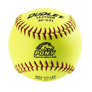Pony Fastpitch Balls Thunder Heat | .47 COR 375 lbs. | 11" Poly | Leather - Pack of 12
