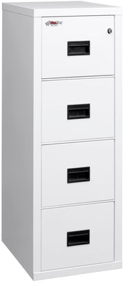 Fire Rated 4 drawer 22" depth letter/legal file cabinet (Arctic White)
