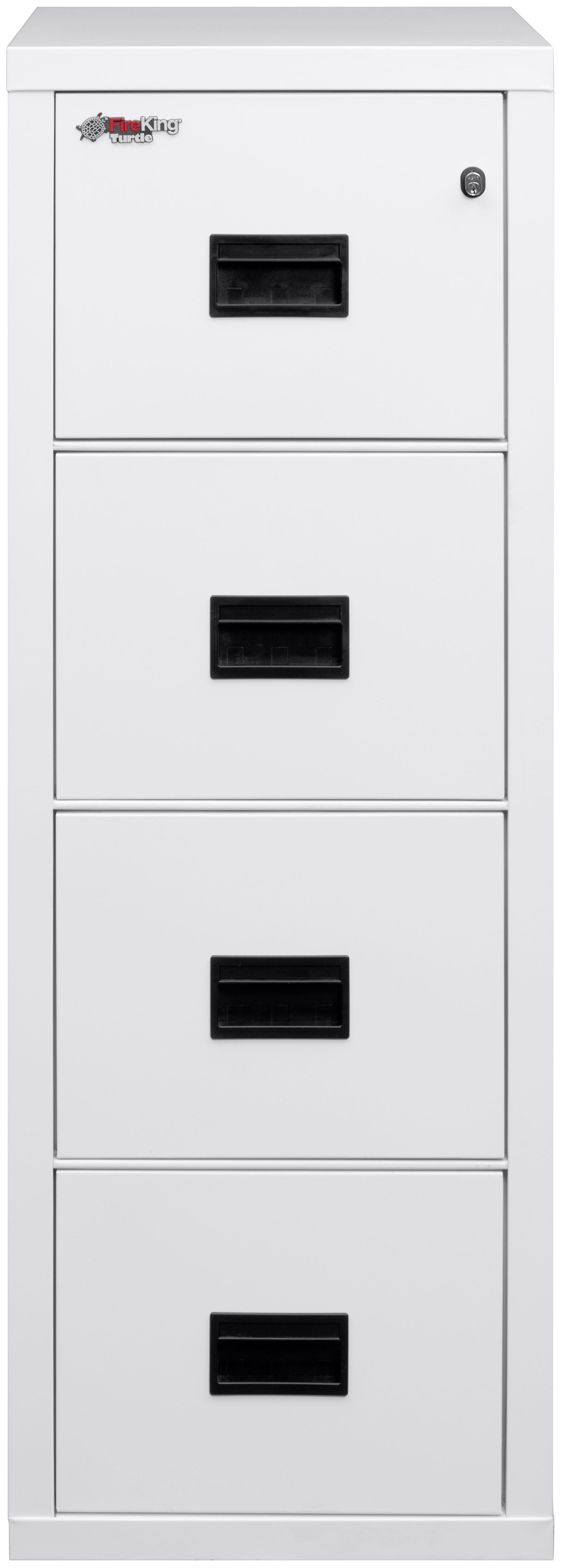 Fire Rated 4 drawer 22" depth letter/legal file cabinet (Arctic White)