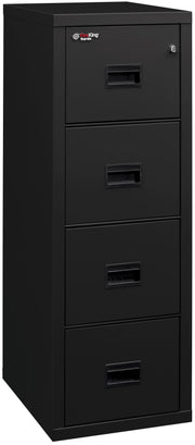 Fire Rated 4 drawer 22" depth letter/legal file cabinet (Black)