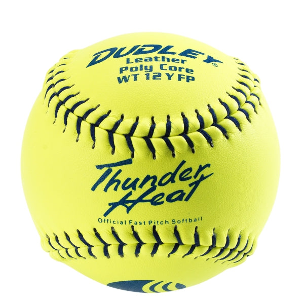USSSA Fastpitch Balls Thunder Heat | .47 COR 375 lbs. | 12" Poly | Leather - Pack of 12