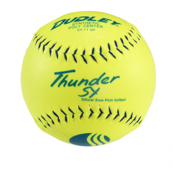 USSSA Women's 11" Slowpitch Balls Thunder SY - Classic W | .44 COR 375 lbs | 11" Poly | Synthetic - Pack of 12