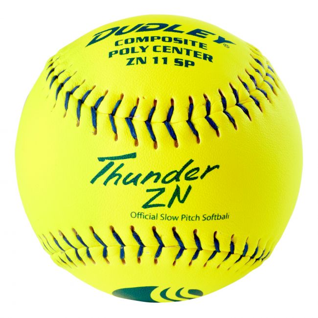 USSSA Women's 11" Slowpitch Balls Thunder ZN Classic W |.44 COR 375 lbs | 11" Poly | ZN Composite - Pack of 12