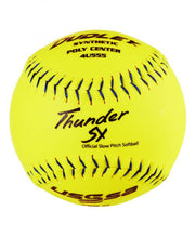 USSSA Men's 12" Slowpitch Balls Thunder SY Pro M | .44 COR 375 lbs. | 12" Poly | Synthetic - Pack of 12