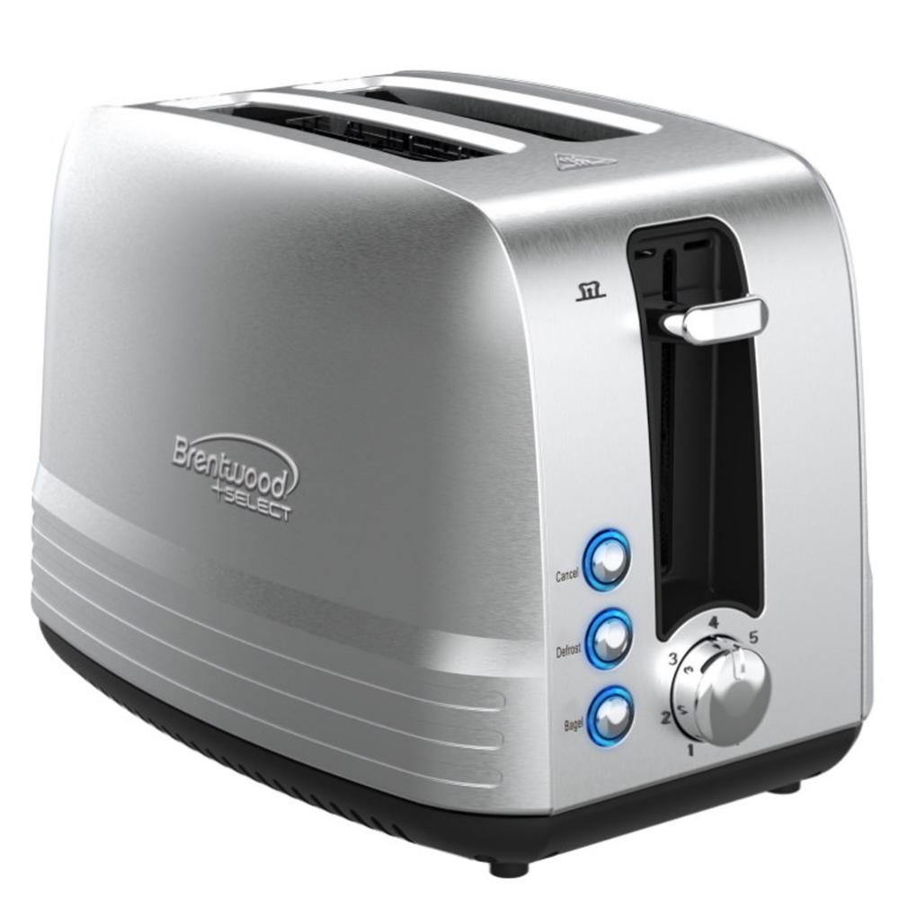 Brentwood Extra Wide Slot 2-Slice Toaster - Stainless Steel