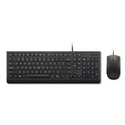 Lenovo - Essential Wired Combo US English - USB Type a Membrane Cable Keyboard - English (US) - USB Type a - Black