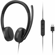 Lenovo - USB-a Wired Stereo Headset Gen 2 - Stereo - USB Type a - Wired - 32 Ohm - 20 Hz to 20 KHz - on-ear, Over-the-head - Black