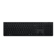 Lenovo - Professional Wireless Rechargeable Keyboard -US English - Wireless Connectivity - Bluetooth - 2.40 GHz - 104 - Gray