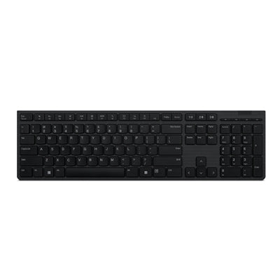 Lenovo - Professional Wireless Rechargeable Keyboard -US English - Wireless Connectivity - Bluetooth - 2.40 GHz - 104 - Gray