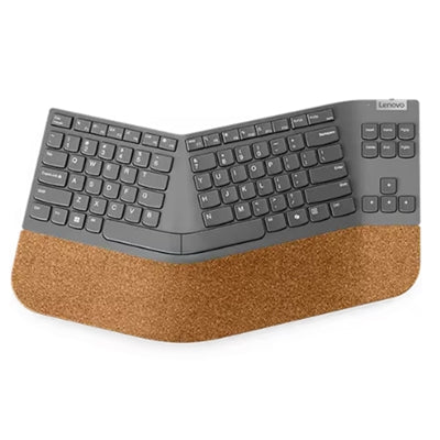 Lenovo - Go Wireless Split Keyboard AI - US English - Wireless Connectivity - RF - 2.40 GHz - USB Type a Interface - 88 - Black