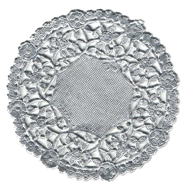 Doilies - Round 12 ct., 8" Silver