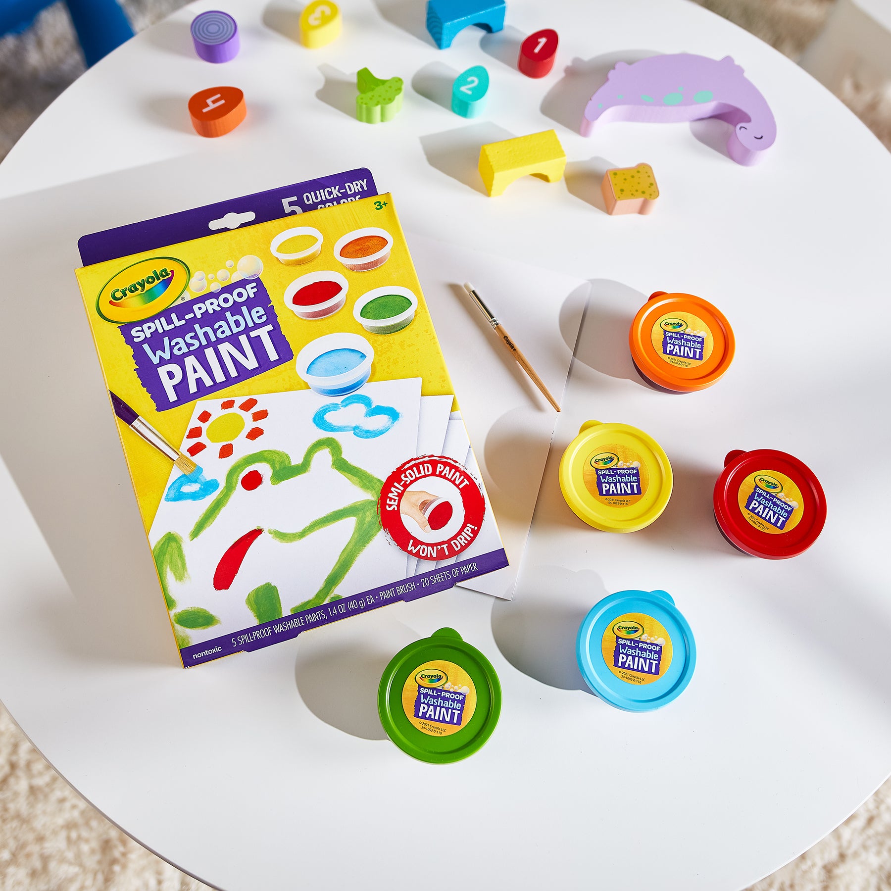 Spill-Proof Washable Paint Kit
