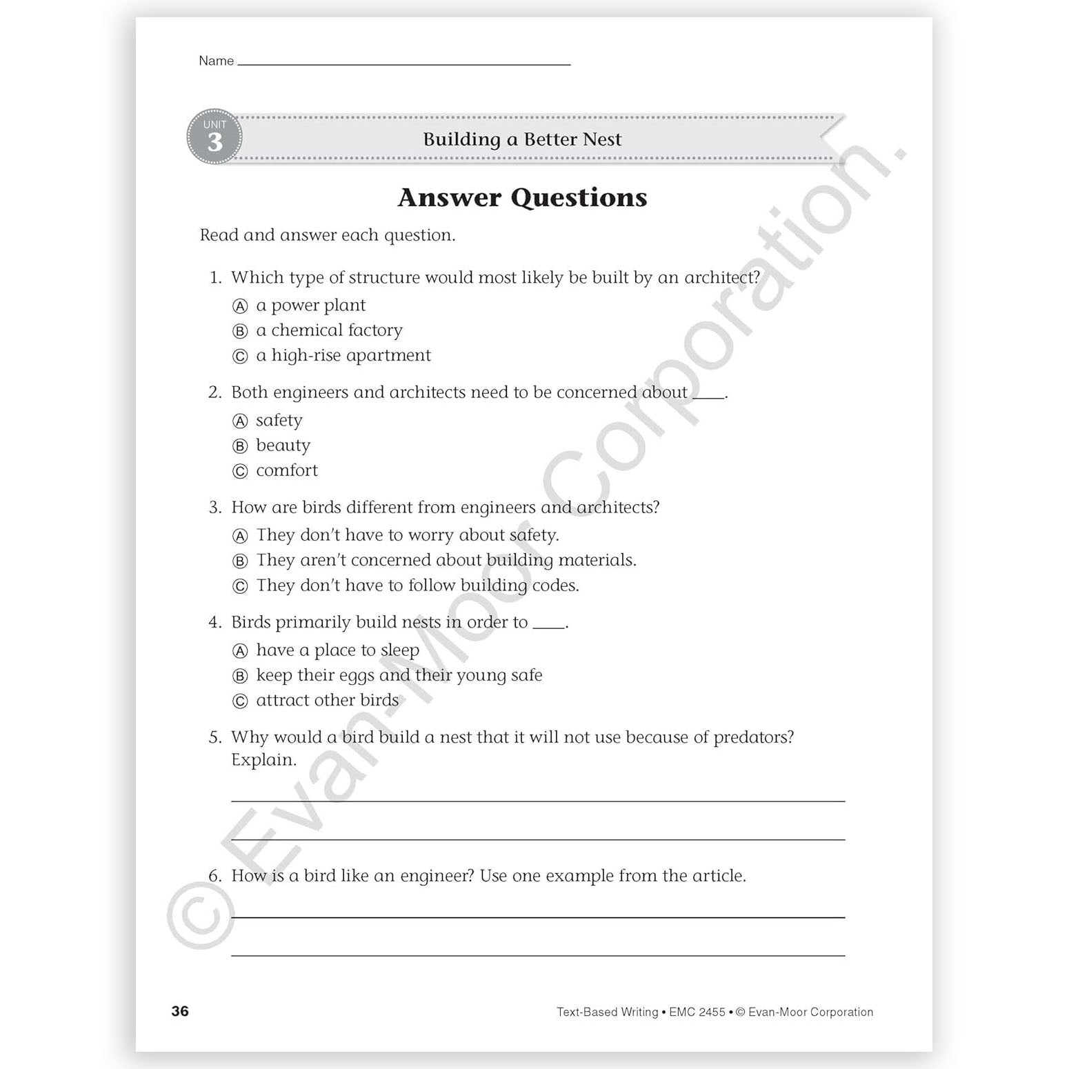 Text-Based Writing, Grade 5