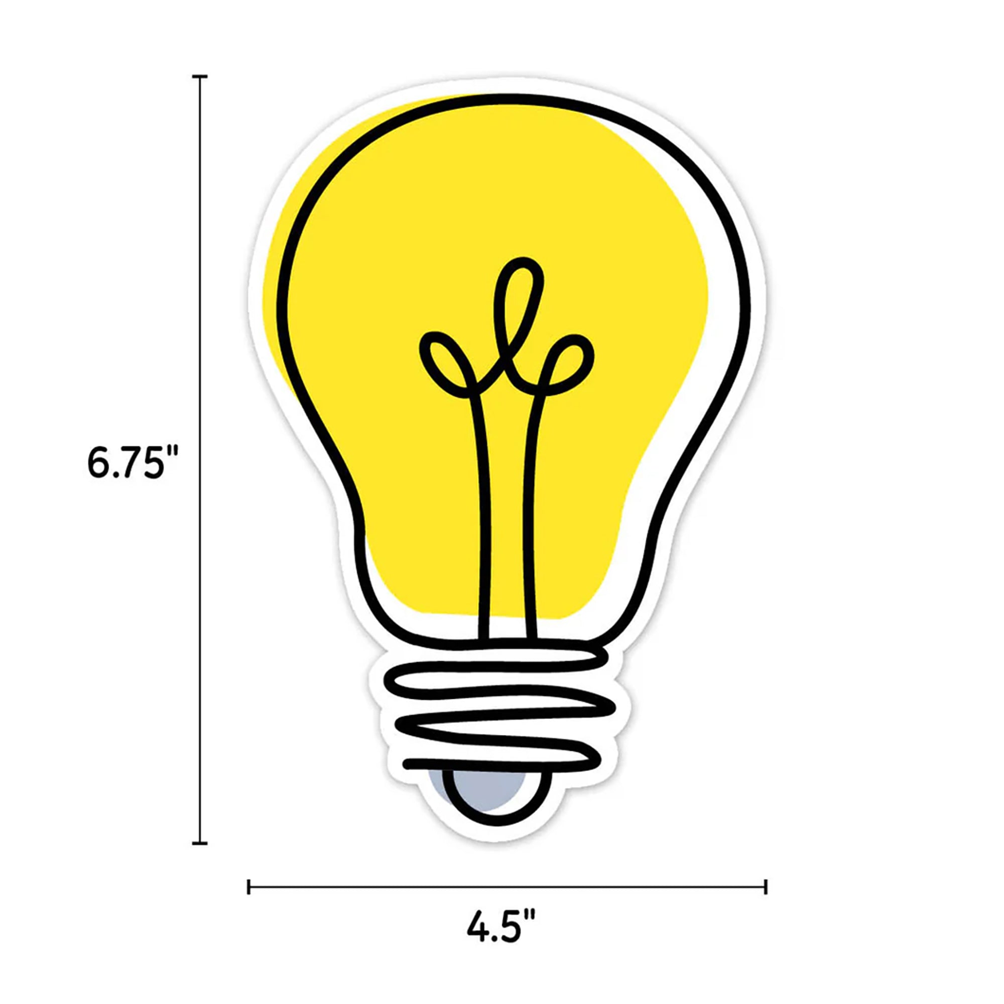 Core Décor Doodle Lightbulb 6" Designer Cut-Outs, Pack of 36
