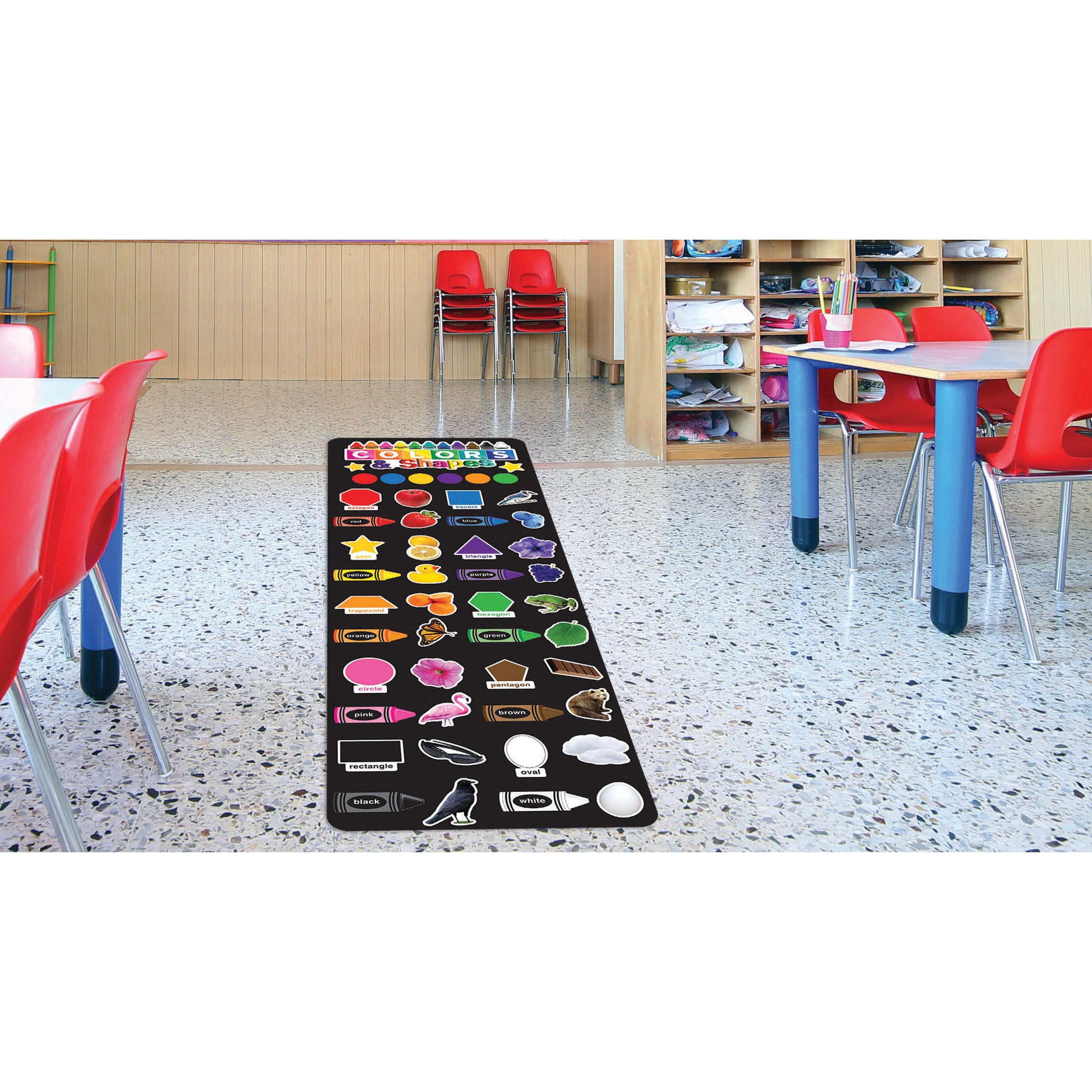 Smart Poly™, The Original Fun Mat™, Mat Runner, 15.5" x 47", Colors and Shapes
