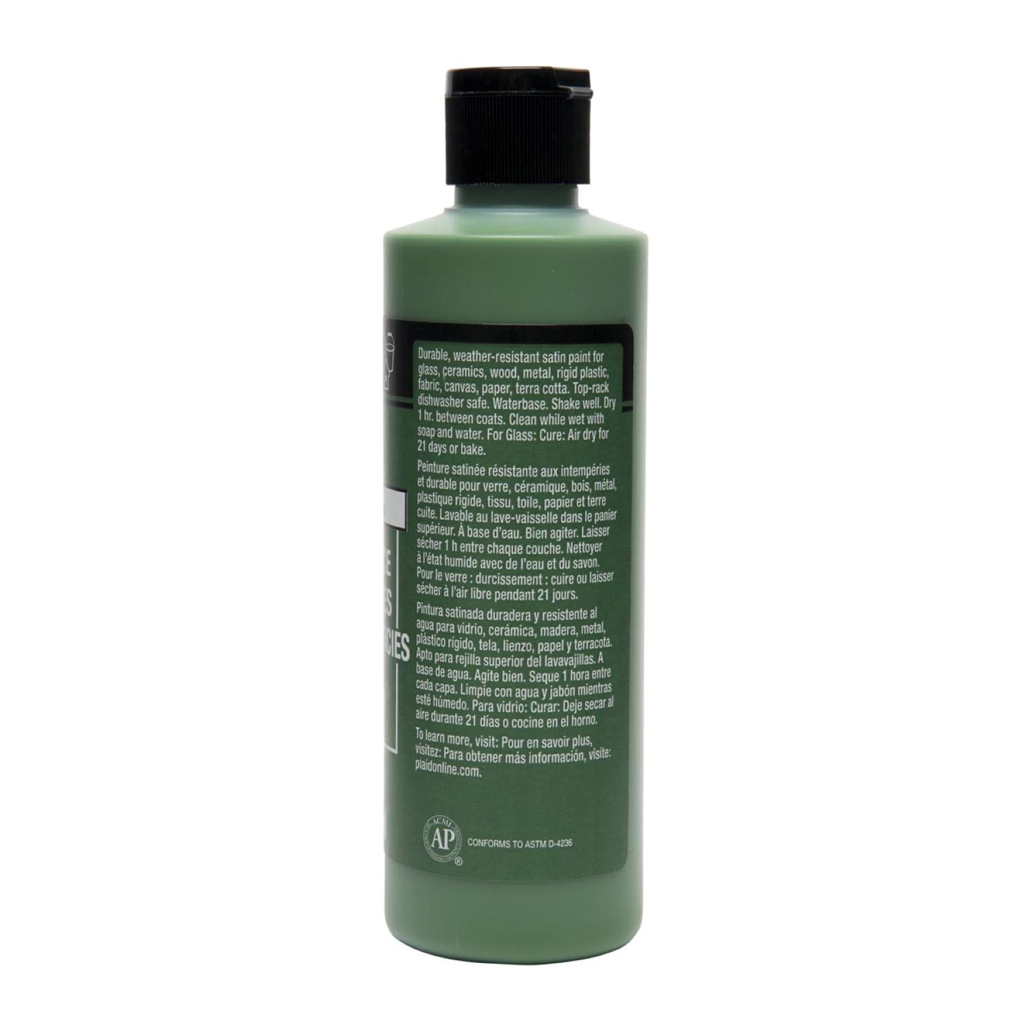 Acrylic Paint Multi-Surface Satin, 8oz., Classic Green