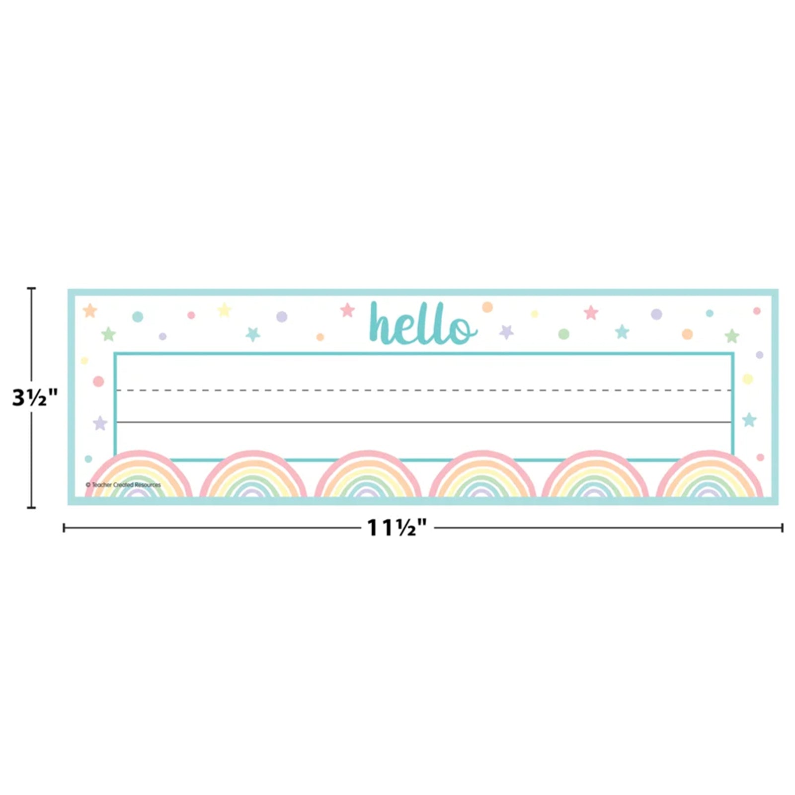 Pastel Pop Flat Name Plates, Pack of 36