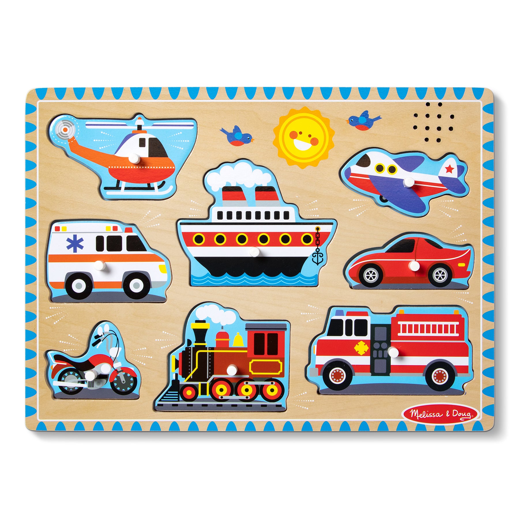 Vehicles Sound Puzzle, 8 Pieces