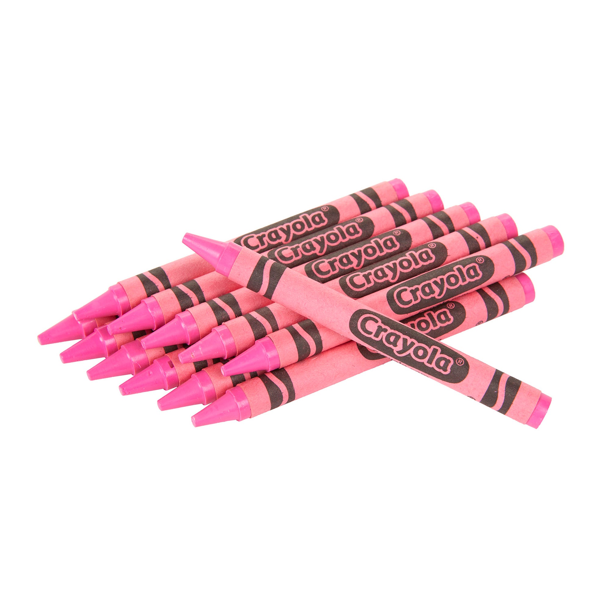 Bulk Crayons, Regular Size, Carnation Pink, 12 Count