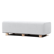 Jaxx Caya 4-in-1 Large Bed Bench, Giant Ottoman, Dining Bench, and Yoga and Massage Platform, Queen, Boucle White