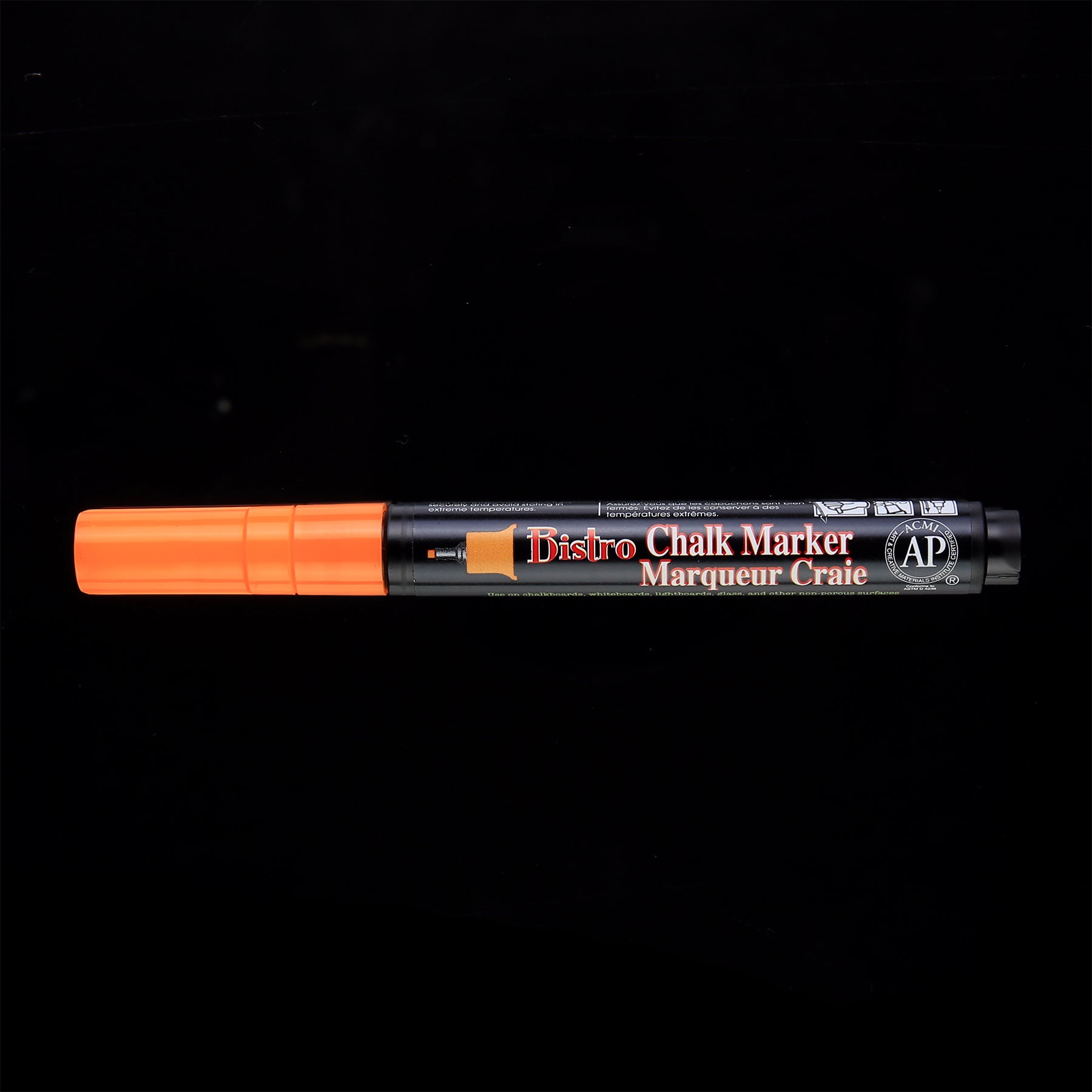 Bistro Chalk Marker, Extra Fine, 485F-S, Fluorescent Orange