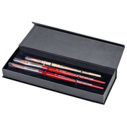 COSMOTOP-SPIN Watercolor Brushes, Synthetic, Assorted, 3 Brush Set in Gift Box with Magnetic Close