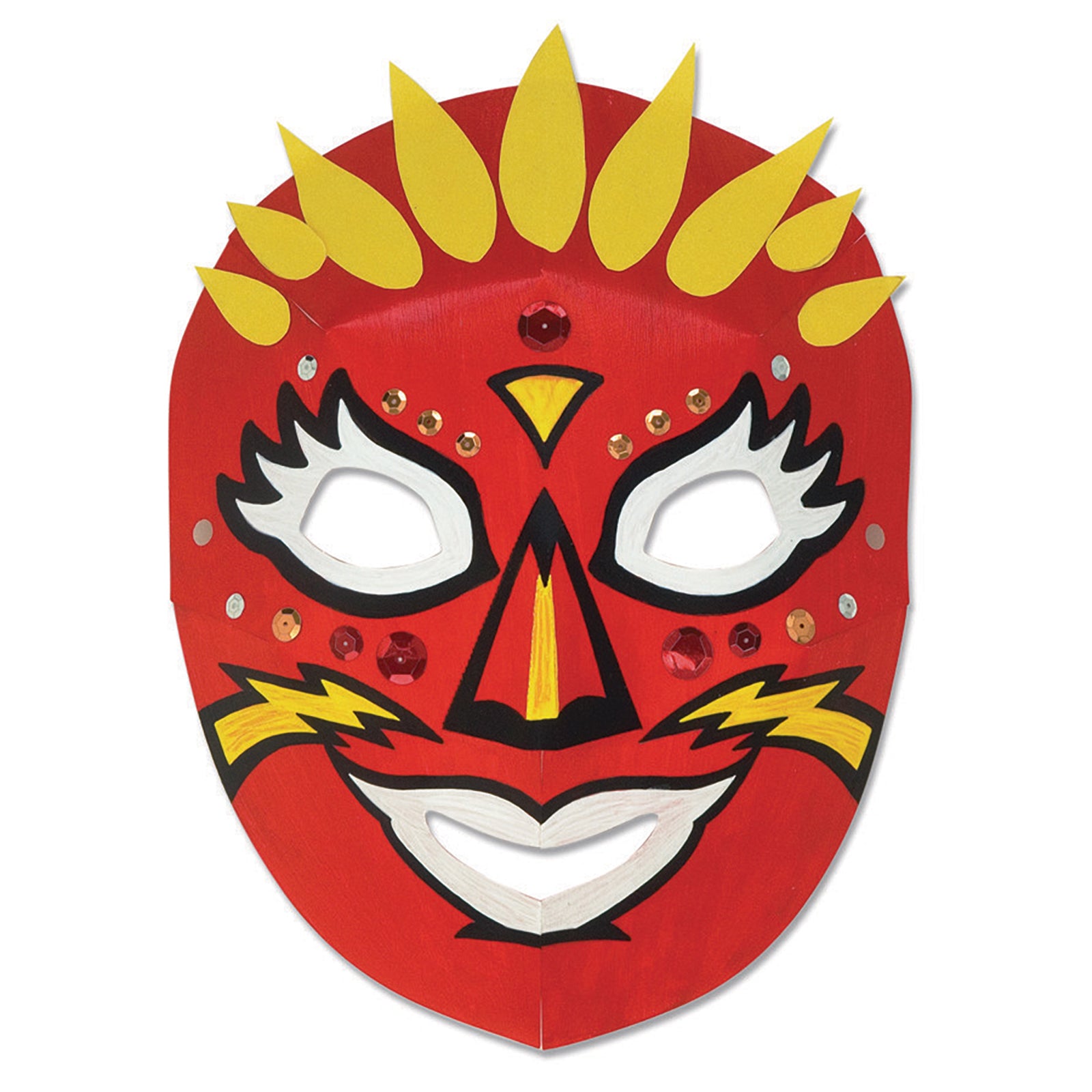 Die-Cut Dimensional Paper Masks, 10-1/2" x 8-1/4", 40 Pieces